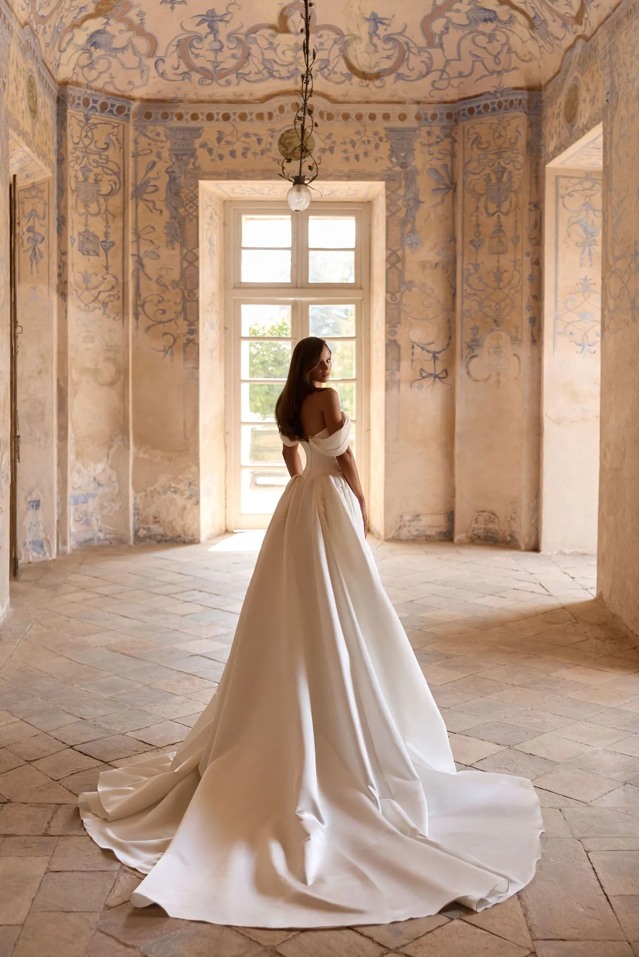 Ariella - Silk Satin Princess Bridal Gown (Back View) | Atelier x Tamara