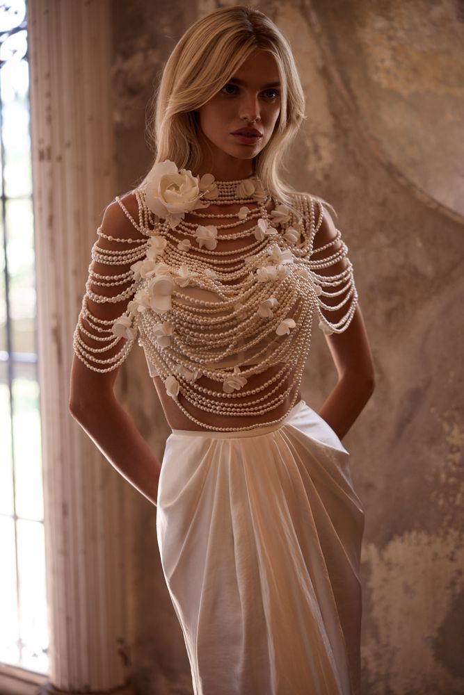 Heart top de perlas vestidos